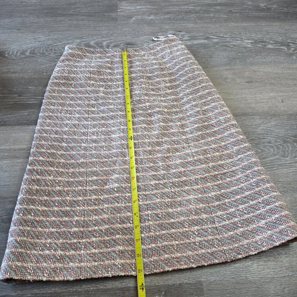 Authentic Chanel Tweed Skirt Gold Hardware FR 36 Beige w/ Official COA - Picture 9 of 15